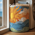 Daylight Mountain Quilted Laundry Basket Perfect Gift For College Dorm