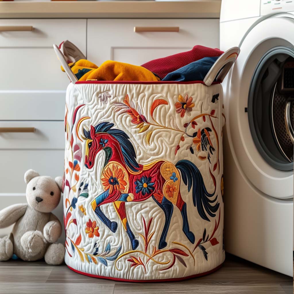 Desert Trot Quilted Laundry Basket Merch For Home And Living
