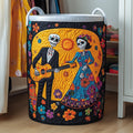 Dia De Muertos Quilted Laundry Basket Holiday Season Merch