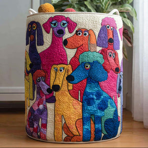 Doodle Paws Quilted Laundry Basket Valentine’s Day Merch Gift