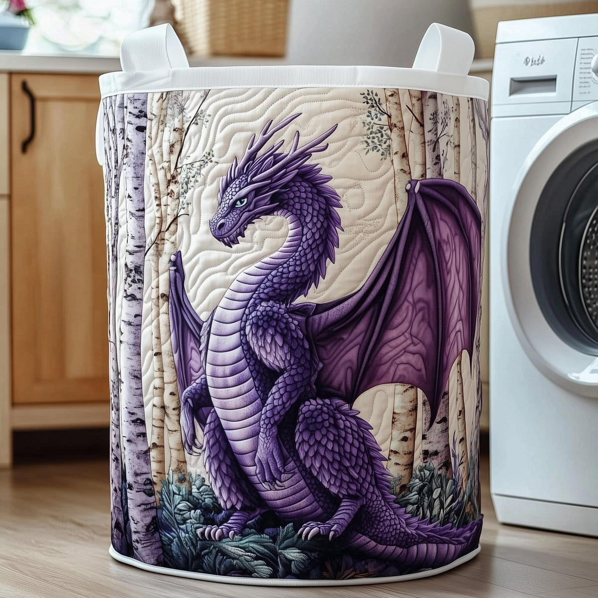 Dragon Quilted Laundry Basket Best Gift For Him