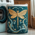Dragonfly Charm Quilted Laundry Basket Merch For Couples