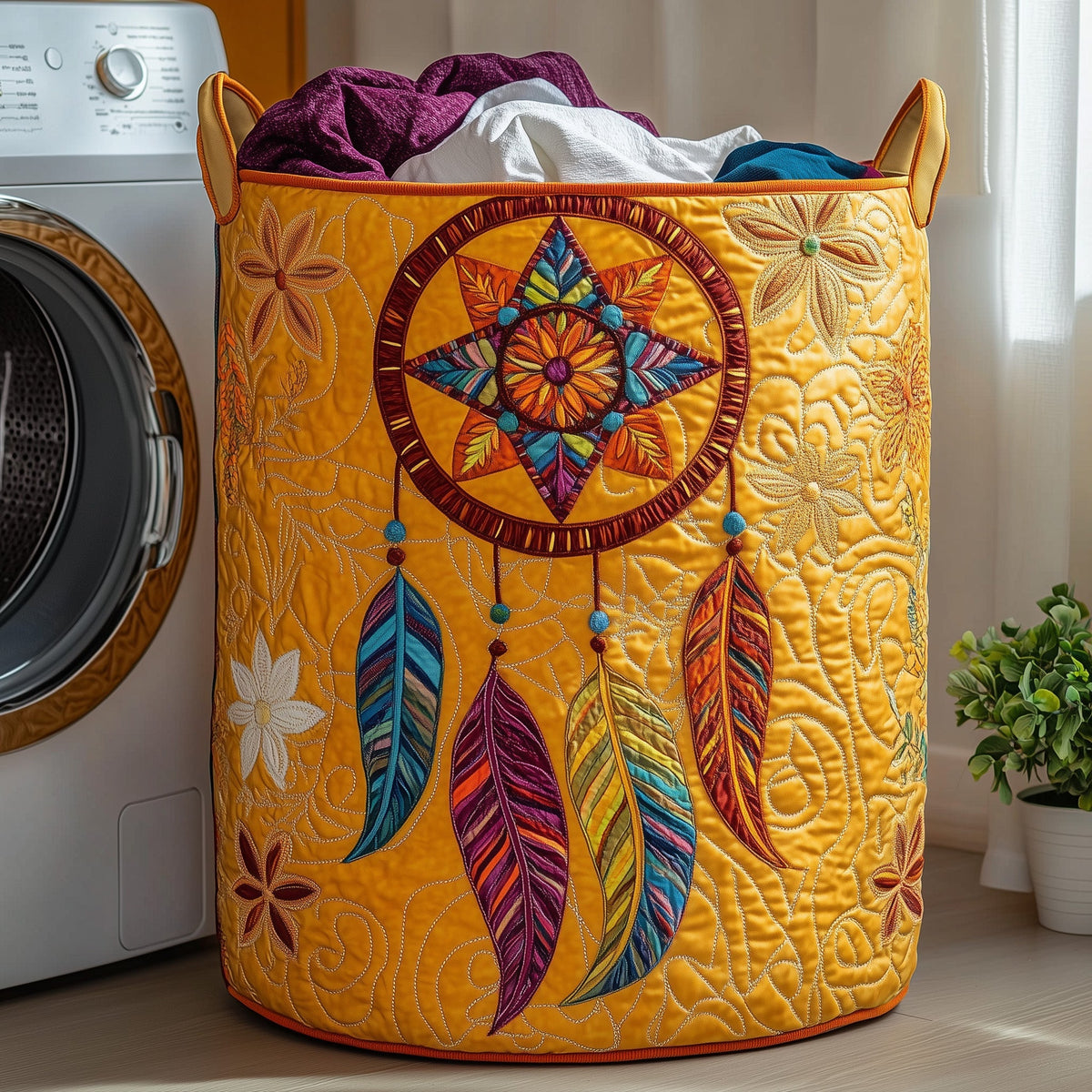 Dreamcatcher Serenity Quilted Laundry Basket Graduation Merch Gift