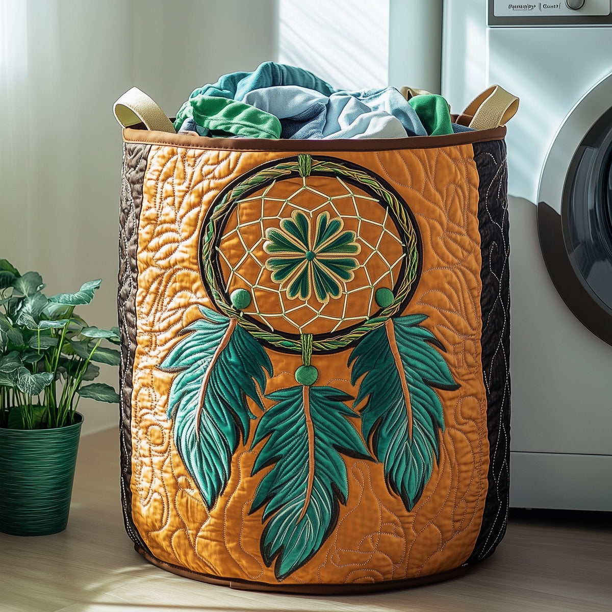 Dreamcatcher Serenity Quilted Laundry Basket Mother’s Day Merch Gift