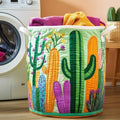 Dreamy Cactus Quilted Laundry Basket Everyday Merch Choice