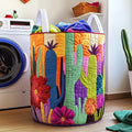 Dreamy Cactus Quilted Laundry Basket Merch For Family Time