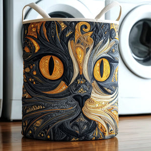 Dreamy Cat Quilted Laundry Basket Holiday Gift For Laundry Lovers