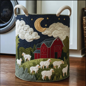 Dreamy Sheep Quilted Laundry Basket Valentine’s Day Merch Gift
