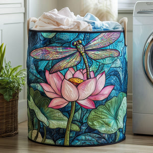 Elegant Dragonfly Quilted Laundry Basket Merch For Kids