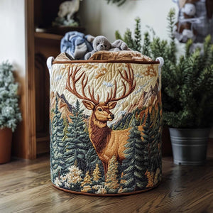 Elk Forest Mist Quilted Laundry Basket Great Idea For New Home