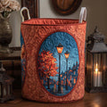 Evening Ember Quilted Laundry Basket Merch For Family
