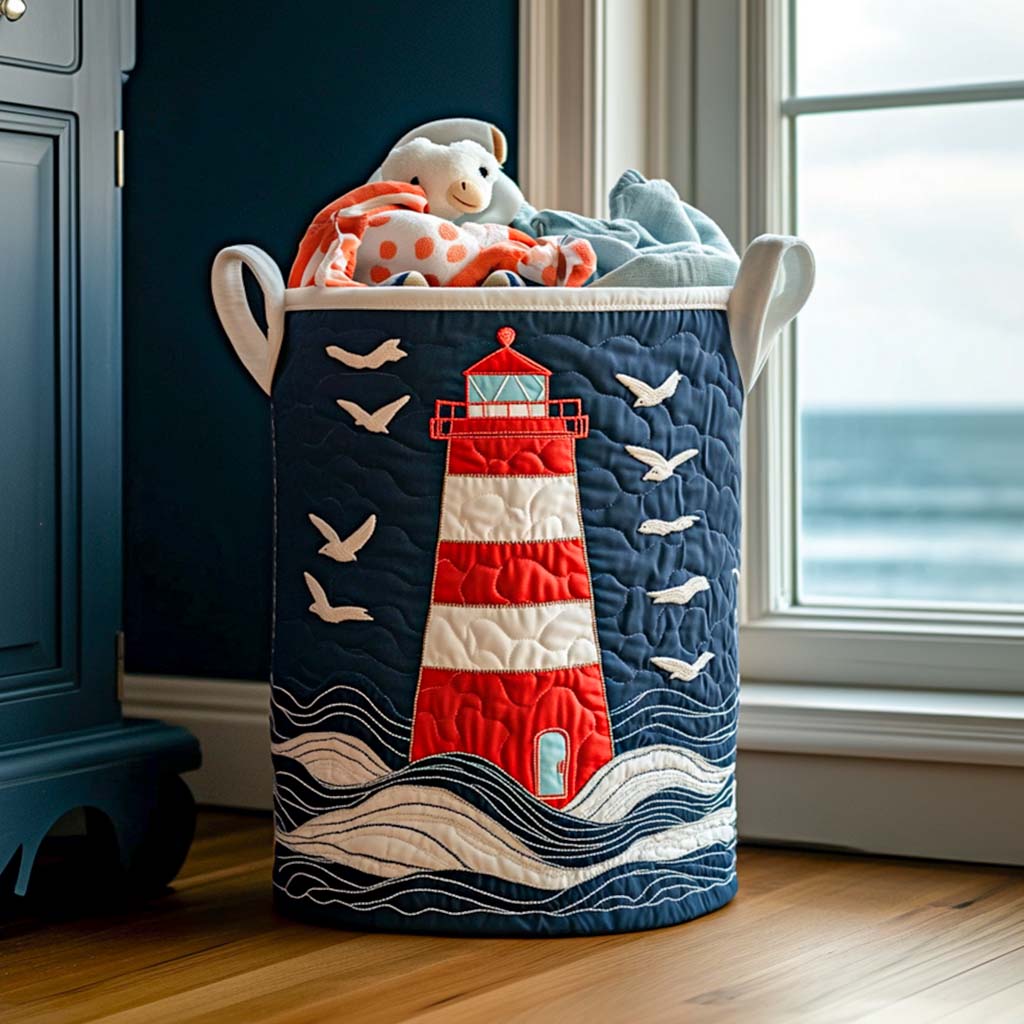 Evening Lightwatch Quilted Laundry Basket Holiday Gift For Laundry Lovers