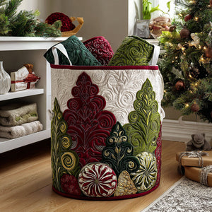 Evergreen Magic Quilted Laundry Basket Anniversary Merch Gift