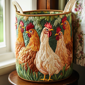 Feather Friends Quilted Laundry Basket Perfect Birthday Gift Idea