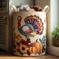 Feathers And Thanks Quilted Laundry Basket Perfect Gift For College Dorm