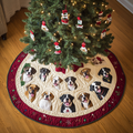 Festive Boxer Fun Christmas Quilted Tree Skirt Meaningful Christmas Gift to Warm the Heart