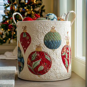 Festive Charm Quilted Laundry Basket Birthday Merch Gift