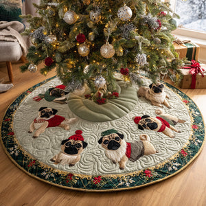 Festive Paws Quilted Christmas Tree Skirt Exclusive Christmas Tree Skirt Merch Collection