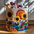 Fields Of Light Quilted Laundry Basket Holiday Season Merch