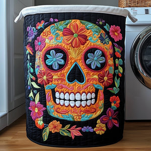 Fiesta Skull Quilted Laundry Basket Father’s Day Merch Gift