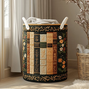 Floral Chapters Quilted Laundry Basket Merch For Home And Living