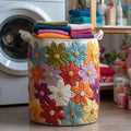 Flower Bliss Quilted Laundry Basket Mother’s Day Merch Gift