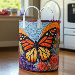 Flutter Bloom Quilted Laundry Basket Merch For Kids