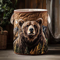Forest Bear Stroll Quilted Laundry Basket Perfect Gift For Your House