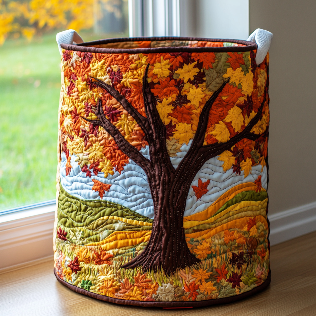 Forest Canopy Quilted Laundry Basket Fall Merch Pick
