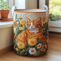Forest Cat Quilted Laundry Basket - Anniversary Merch Gift