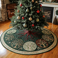 Forest Serenity Christmas Quilted Tree Skirt Holiday Merch That Completes Your Christmas Setup