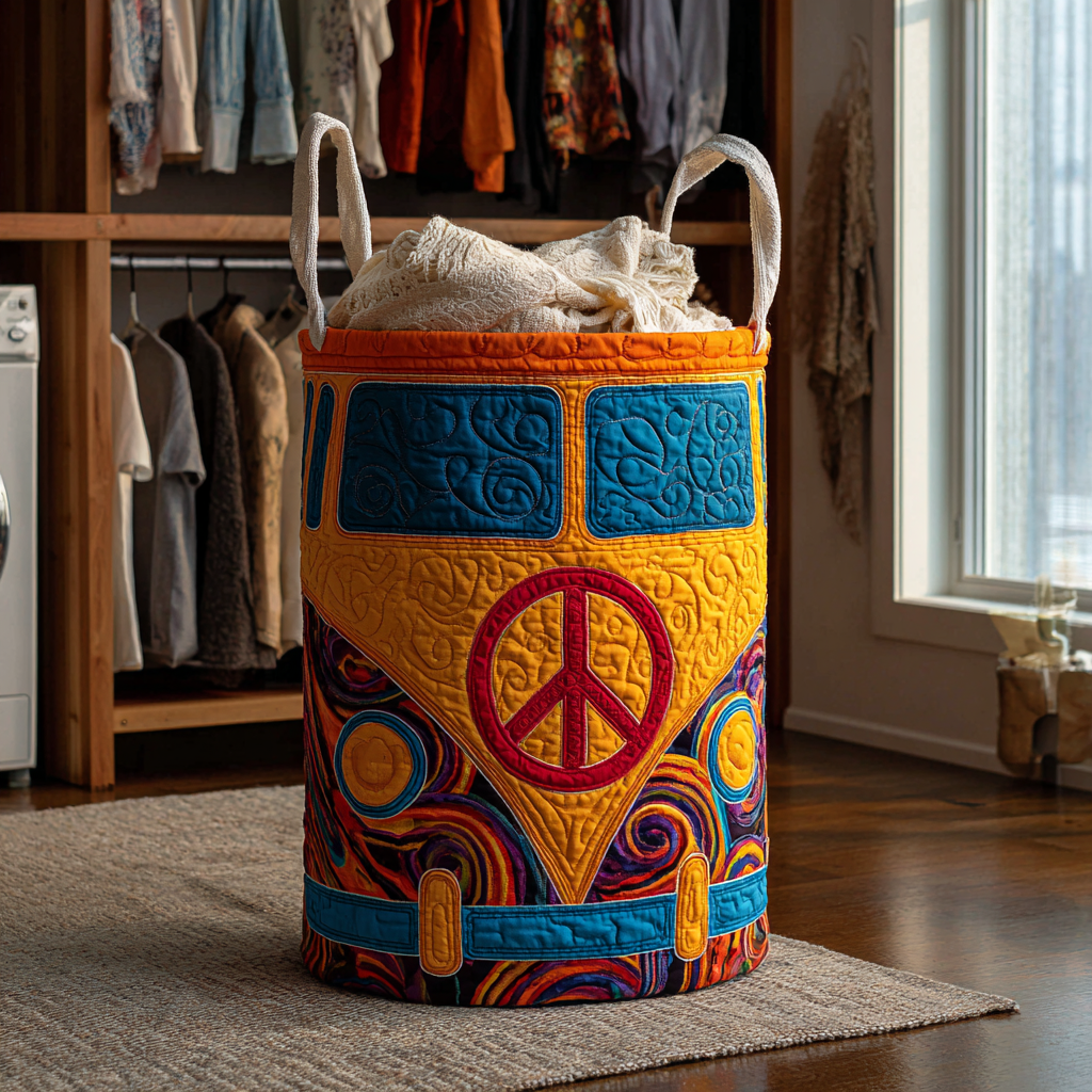 Freedom Way Quilted Laundry Basket Merch For Home And Bedroom