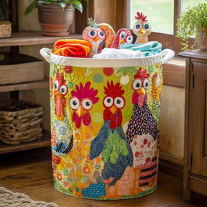 Fresh From The Coop Quilted Laundry Basket Thoughtful Housewarming Gift