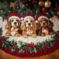 Friendly Spaniel Quilted Christmas Tree Skirt Exclusive Christmas Tree Skirt Merch Collection