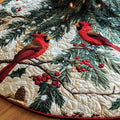 Frosty Nightfall Quilted Christmas Tree Skirt Holiday Merch That Completes Your Christmas Setup