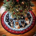 German Shepherd Elegance Christmas Quilted Tree Skirt Exclusive Holiday Tree Skirt Gift for Families