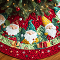 Gnome Workshop Quilted Christmas Tree Skirt Holiday Merch That Completes Your Christmas Setup