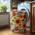 Golden Bloom Quilted Laundry Basket Merch For Kids