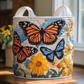 Golden Flutter Quilted Laundry Basket Birthday Merch Gift