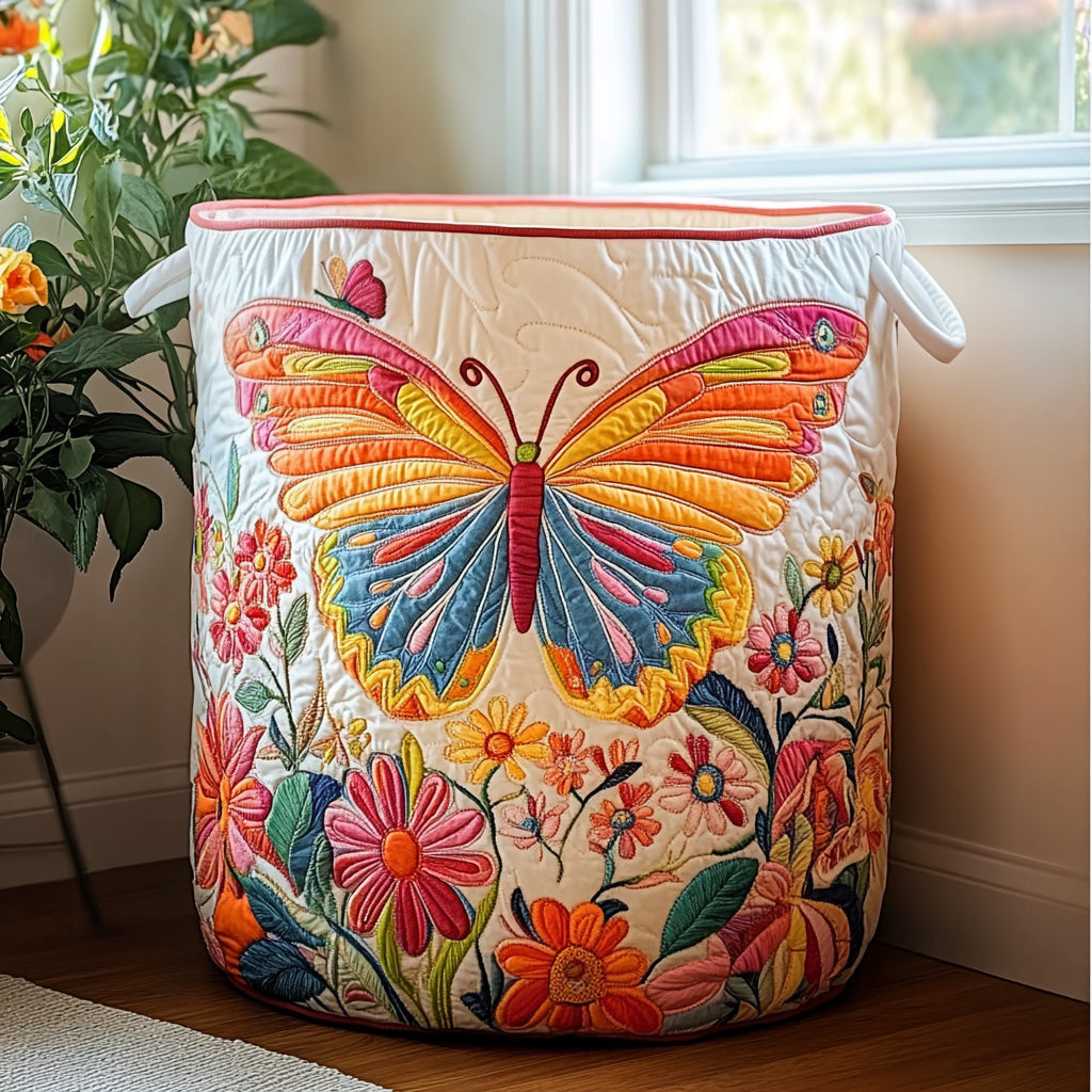 Golden Monarch Quilted Laundry Basket Fall Merch Pick