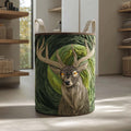 Goldeneyed Guardian Quilted Laundry Basket Merch For Home And Bedroom