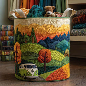 Green Journey Quilted Laundry Basket Gift To Brighten Their Day