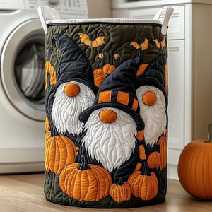 Halloween Gnome Quilted Laundry Basket Mother’s Day Merch Gift