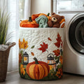 Harvest Glow Quilted Laundry Basket Birthday Merch Gift