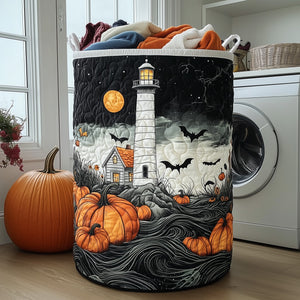 Haunted Lighthouse Quilted Laundry Basket Best Gift For Him