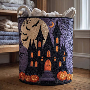 Haunting Delight Quilted Laundry Basket Valentine’s Day Merch Gift