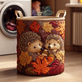 Hedgehog Hideaway Quilted Laundry Basket Gift Idea For Busy Families