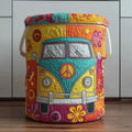 Hippie Journey Quilted Laundry Basket Perfect Birthday Gift Idea