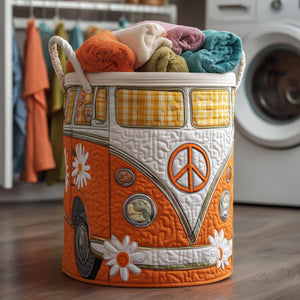 Hippie Van Quilted Laundry Basket Great Idea For New Home