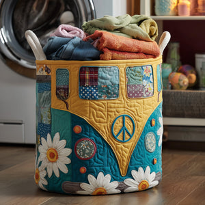 Hippie Van Quilted Laundry Basket Must-Have Laundry Essential